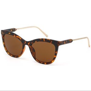 Brown Tortoise Cateye Fashion Sunglasses